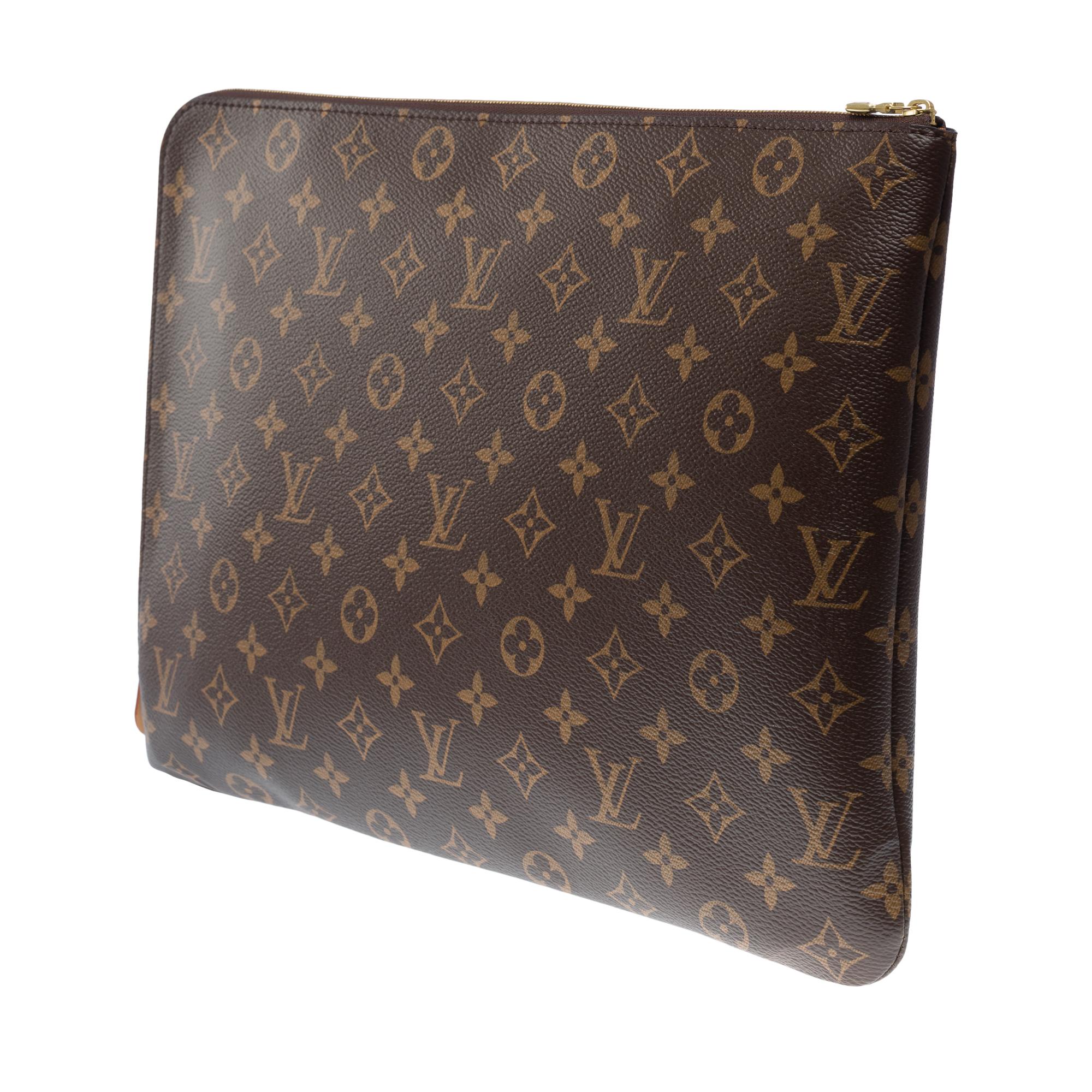 New Louis Vuitton Travel Briefcase in brown monogram canvas, GHW 2