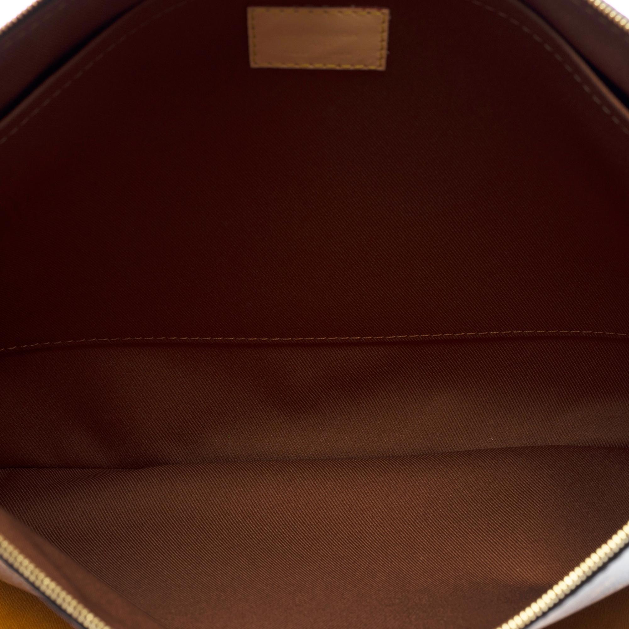 New Louis Vuitton Travel Briefcase in brown monogram canvas, GHW 5