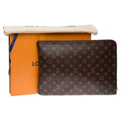 New Louis Vuitton Travel Briefcase in brown monogram canvas, GHW
