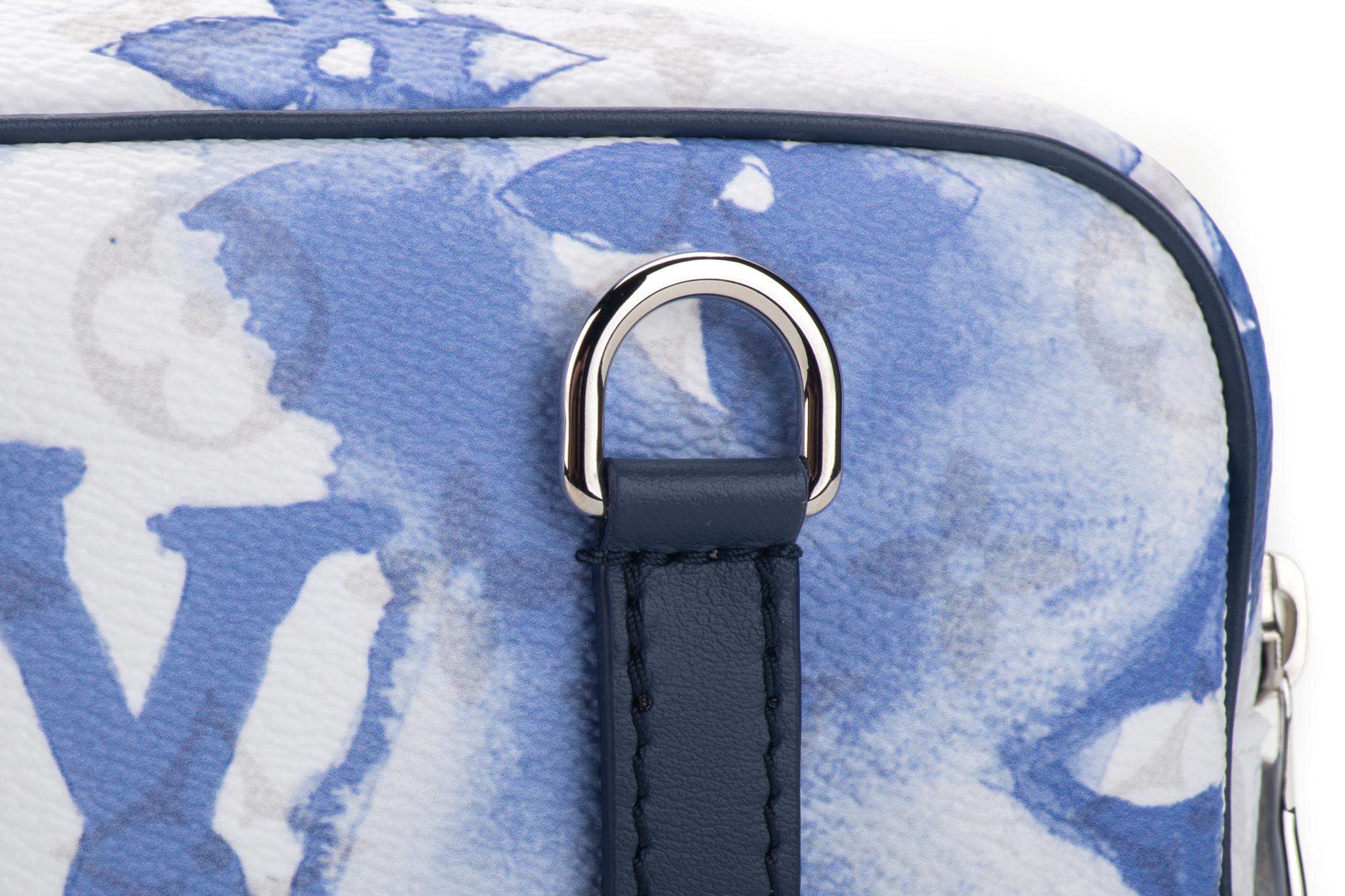 New Louis Vuitton Unisex Watercolor Blue Messenger Bag with Box 6