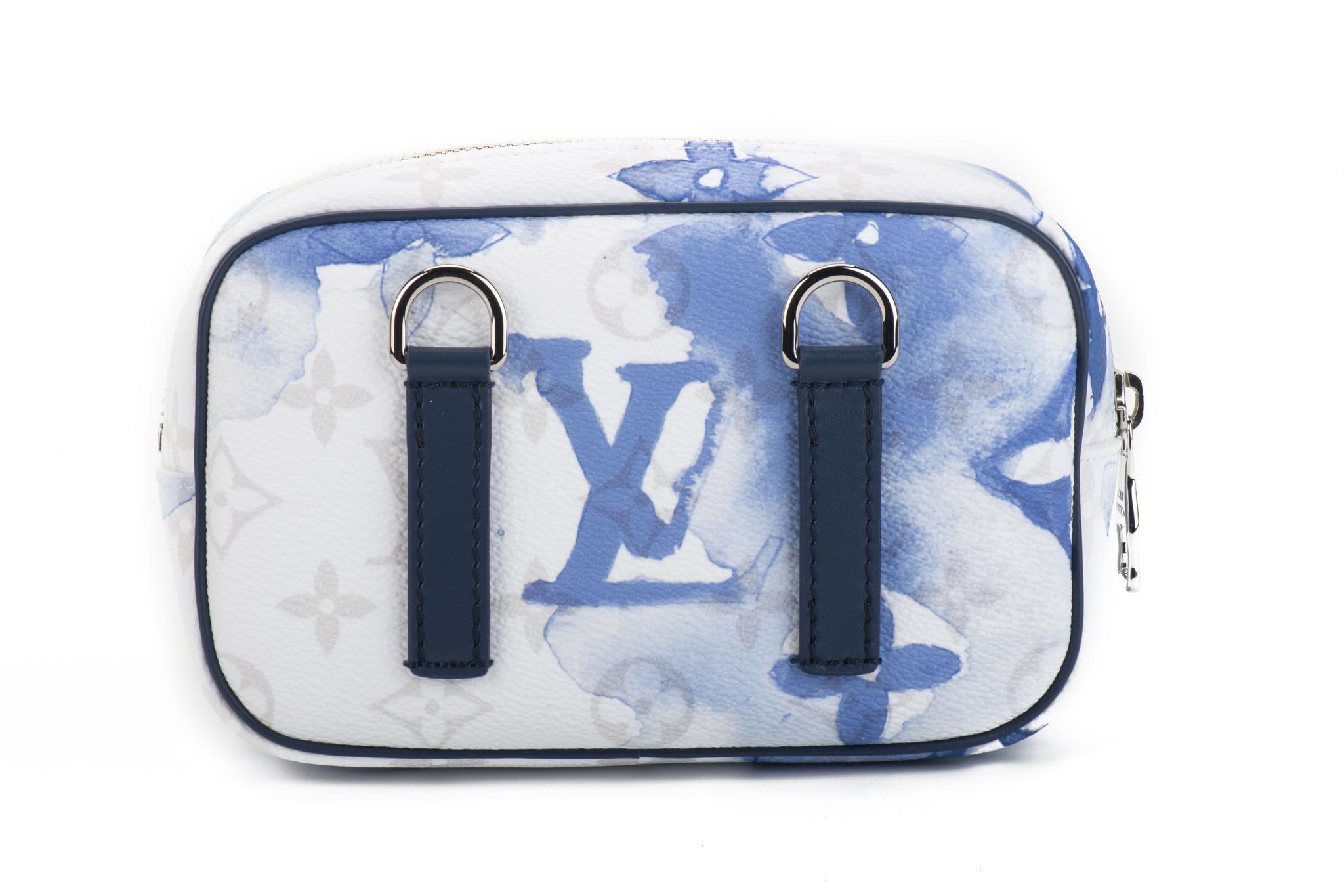 New Louis Vuitton Unisex Watercolor Blue Messenger Bag with Box 1