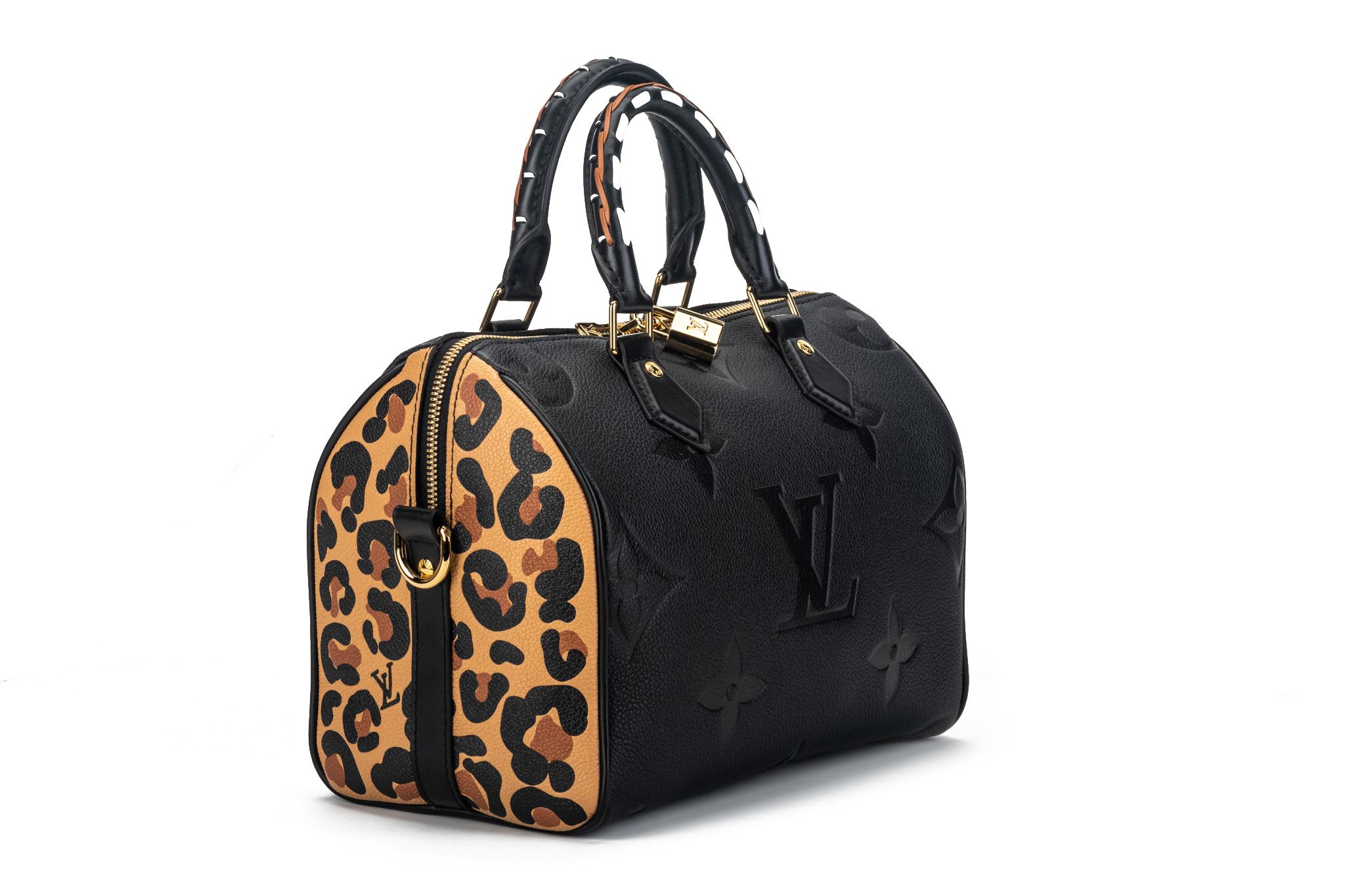 Black New Louis Vuitton Wild At Heart Speedy Bag 25