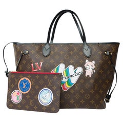 Nuova borsa Louis Vuitton World Tour Neverfull MM Tote in tela Monogram marrone, GHW