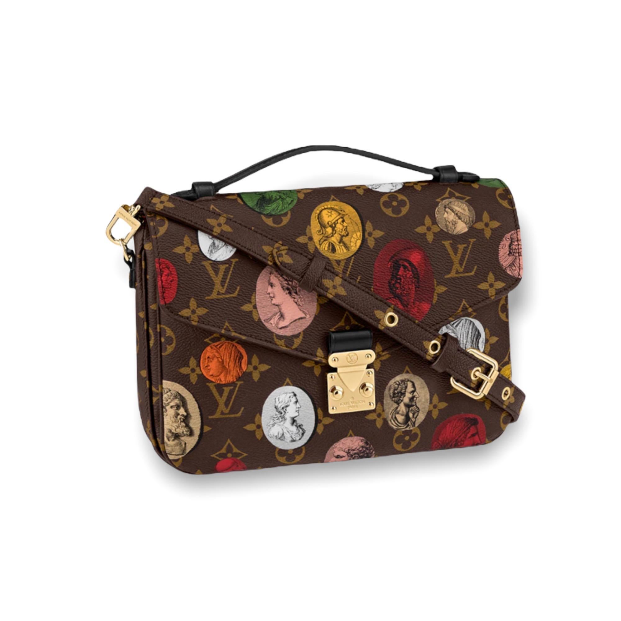 NEU Louis Vuitton X Fornasetti Pochette 2021 Metis Monogramm Canvas Tasche- FULL SET (Schwarz)