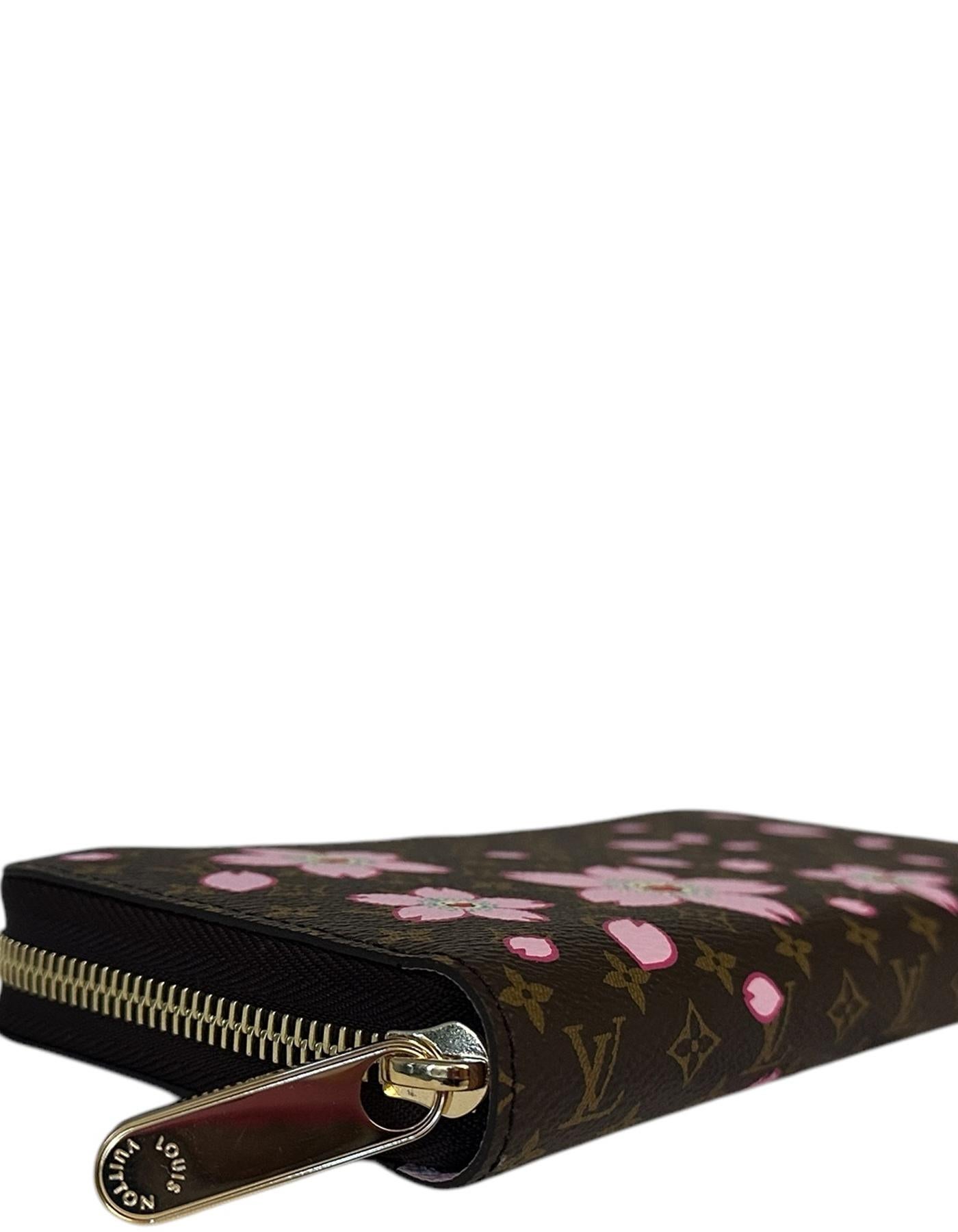 NEW Louis Vuitton x Takashi Murakami 2025 Cherry Blossom Zippy Wallet For Sale 2