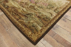 The Pastoral Embrace: A Luxury French Rococo Handwoven Tapestry
