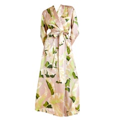 Luxuriöses Olivia von Halle Blush Pink Floral Seide Kleid Robe M/L, NEU
