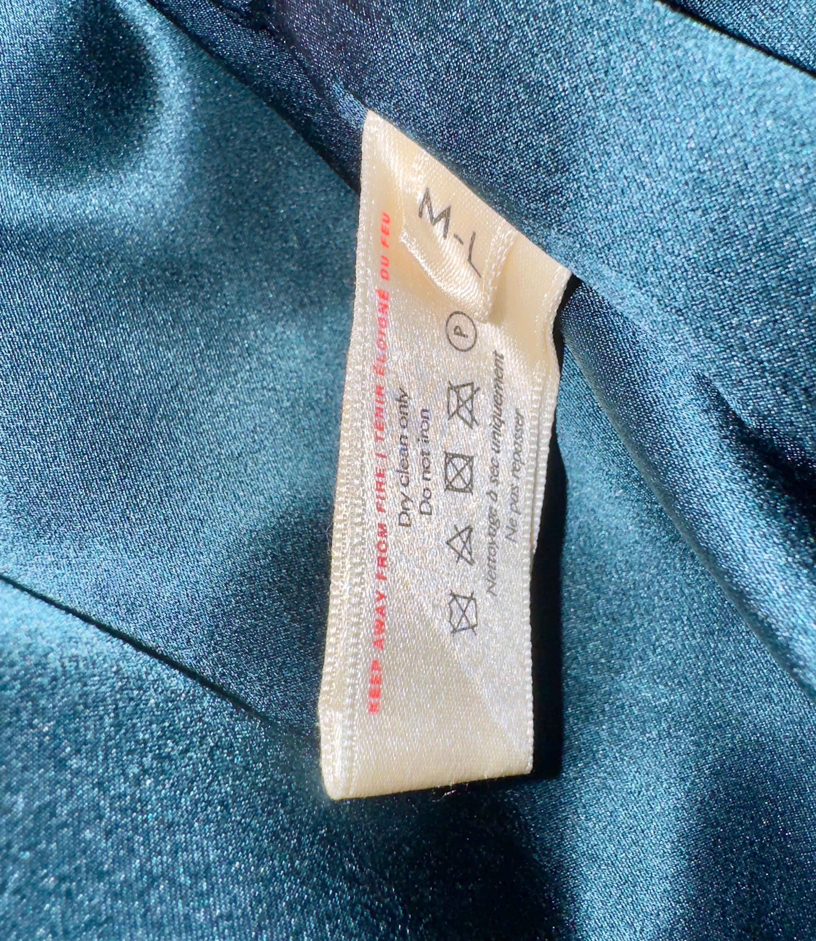 NEW Luxurious Olivia von Halle Velvet Silk Dressing Gown Robe M/L in vendita 3