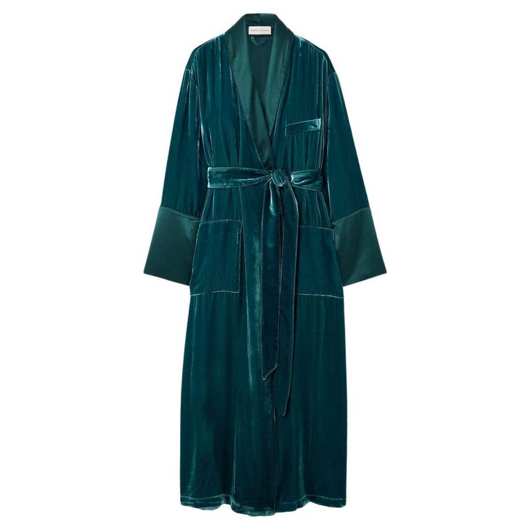 green emerald velvet dress Velvet Long Robe – Dr Secret Lingerie & Home Wear main image 0