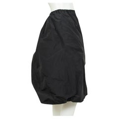 New Japanese Avant Garde Black Nylon Parachute Bubble Midi Skirt - S-M, 2018