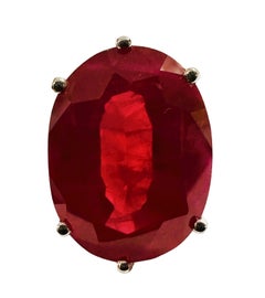New Madagascar 1920 ct Rasberry Red Sapphire & Pink Sapphire Sterling Ring