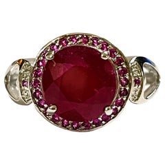 New Madagascar 3.10 Carat Red Ruby & Pinkish Ruby Sterling Ring