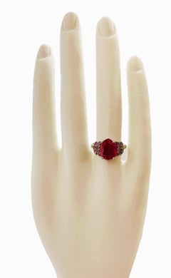 New Madagascar 5.5ct Red & Pink Sapphire Sterling Ring