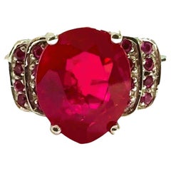 New Madagascar 5.5ct Red 
Pink Sapphire Sterling Ring