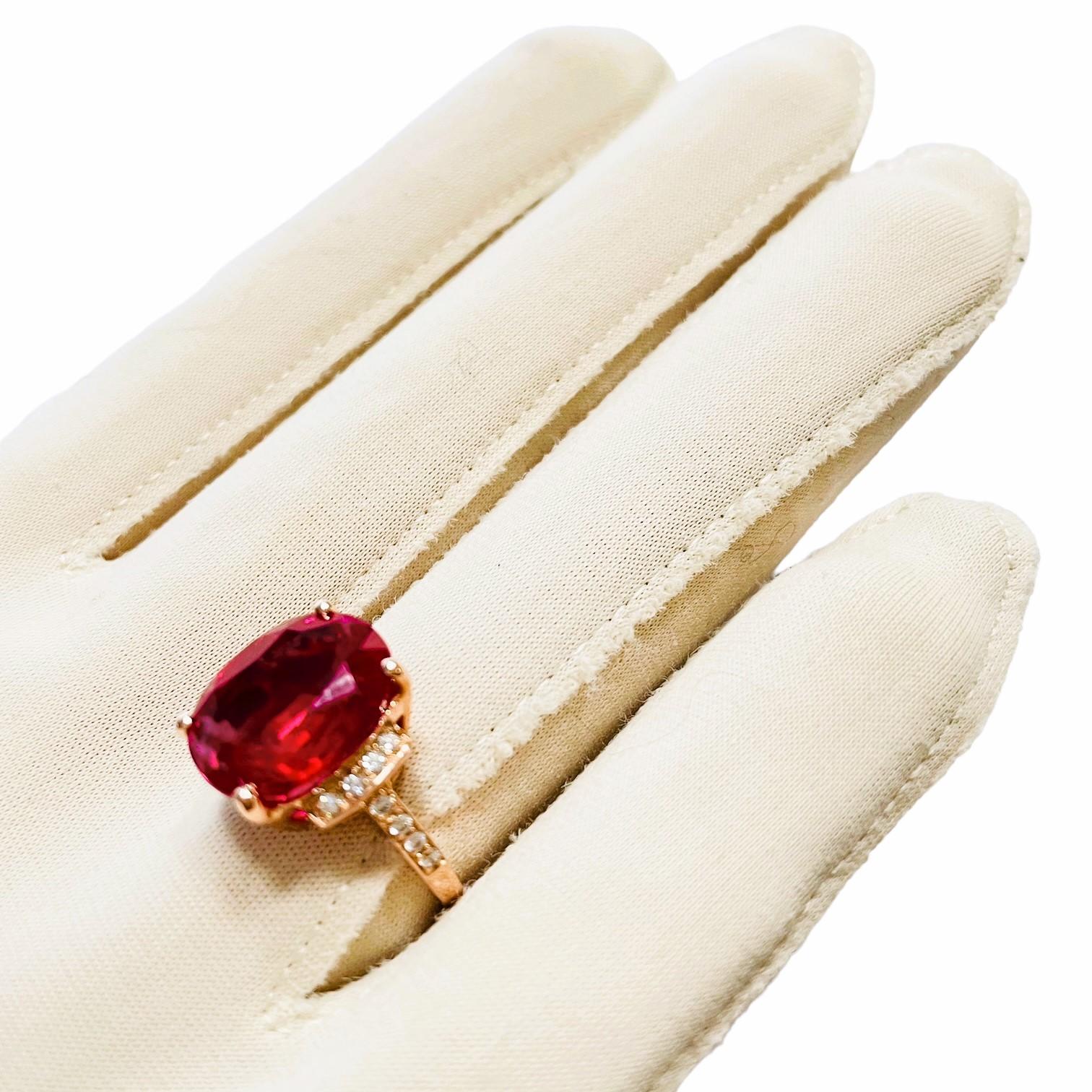 Neu Madagascar 7,80 Karat Rubin & Weier Saphir R vergoldeter Sterling Ring 4