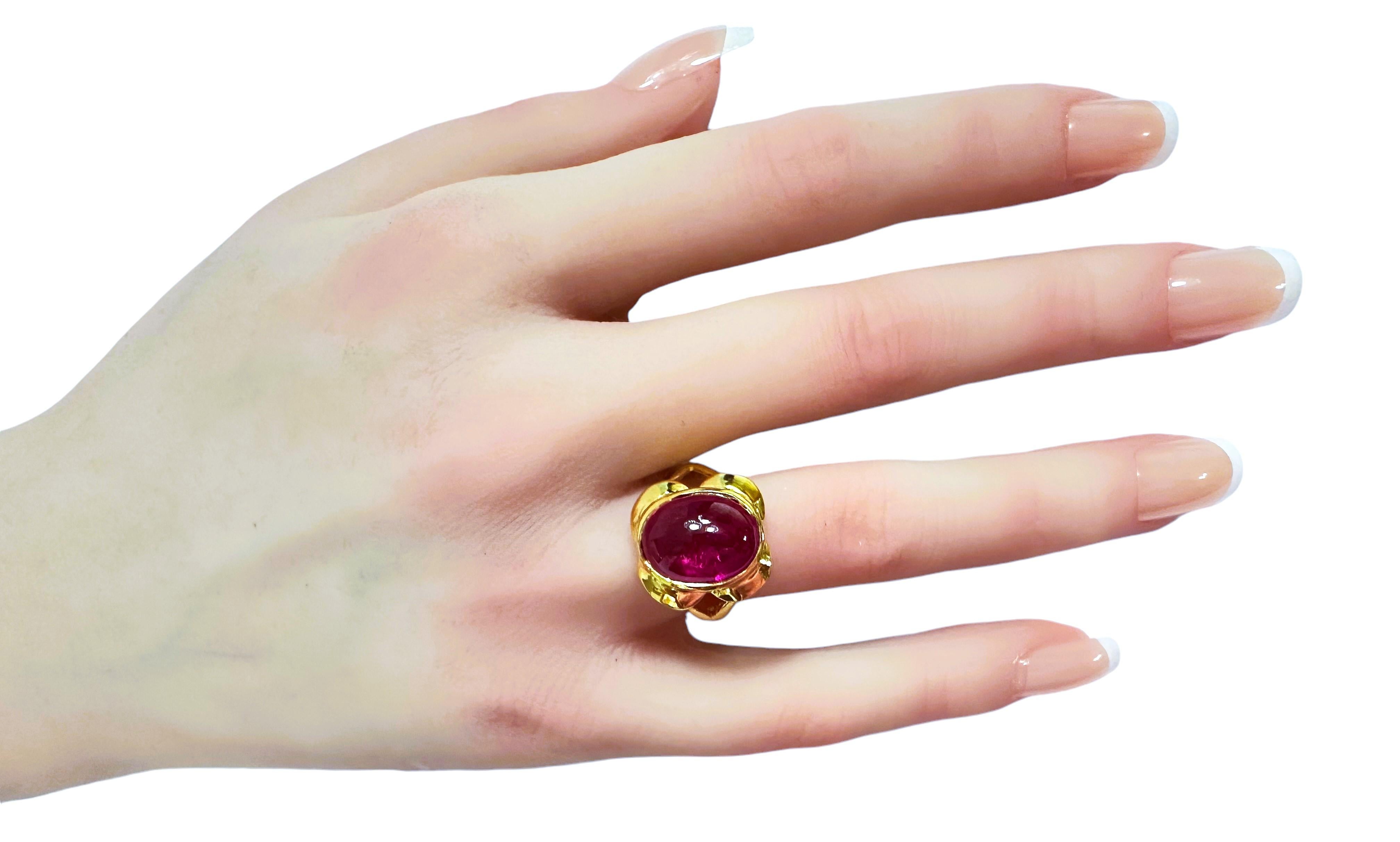  Bague Madagascar neuve en plaquée or jaune avec rubis rouge rosé 8,8 carats Pour femmes 