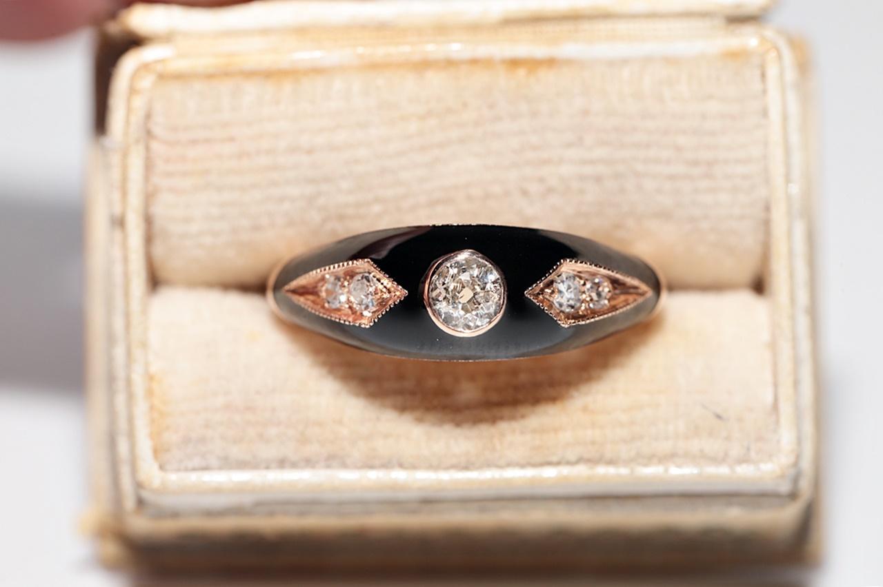 In very good condition.
Total weight is 2.9 grams.
Totally is main oldcut diamond and side single cut diamond 0.33 ct.
The diamond is has H color and vs-s2 clarity.
Ring size is US 6
We can make any size.
Box is not included.
Please contact for any