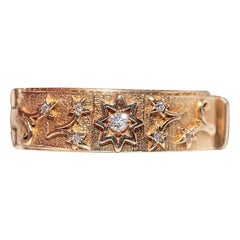 New Made 14k Gold Natural Diamond Decorated Darling Written Ring