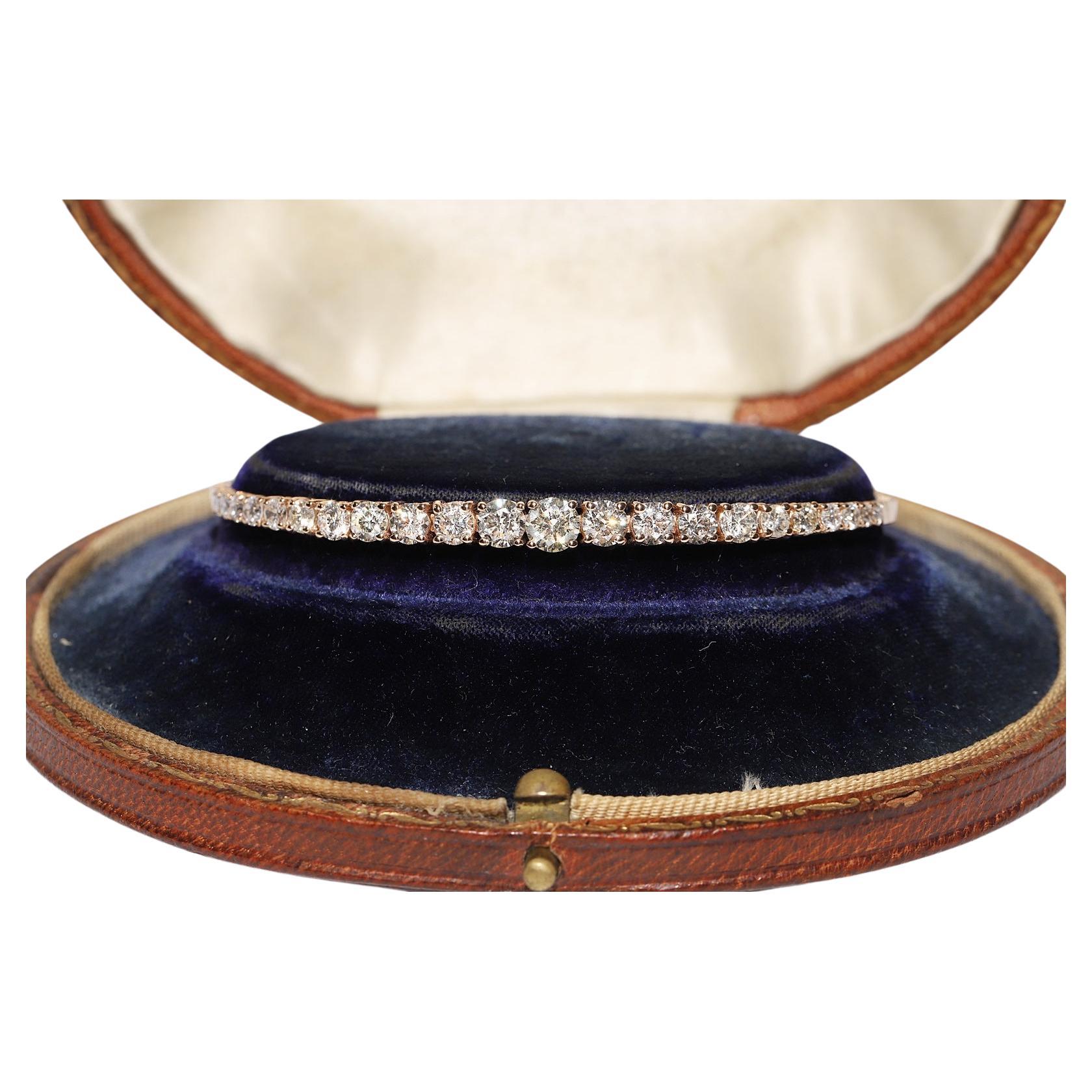 New Made 14k Gold Natural Diamond And Emerald Decorated Belt Bangle ...