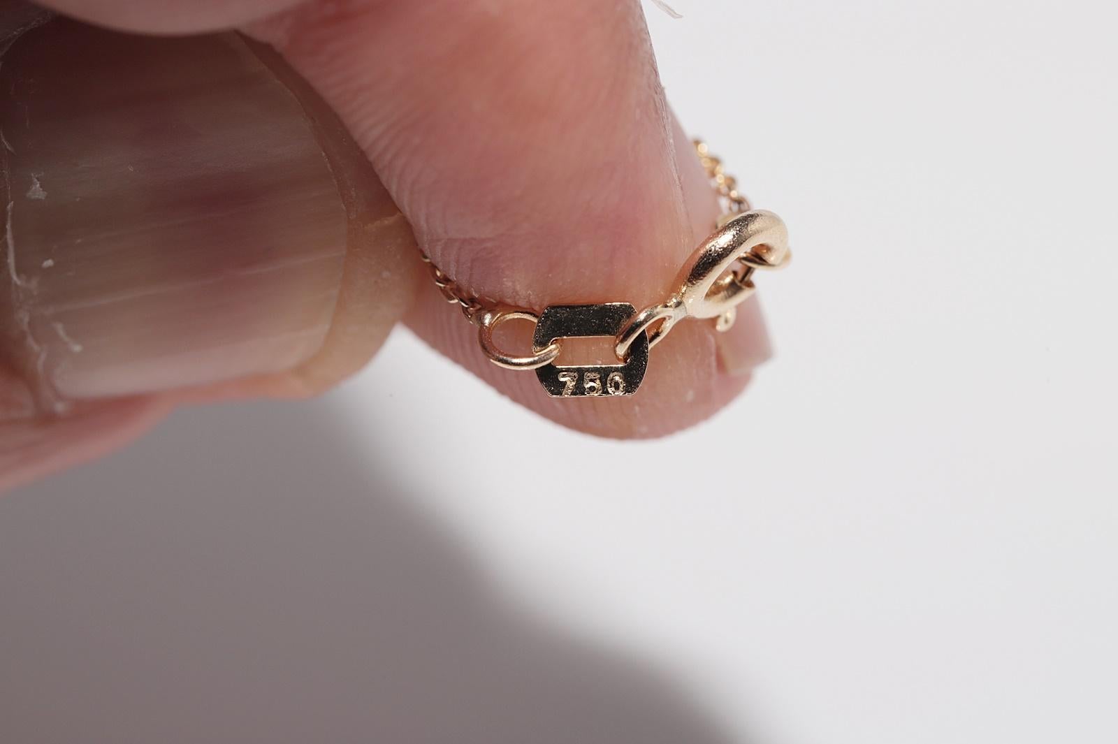 New Made Or 18k Diamant Naturel et Rubis Calibré  Collier Ballerine en vente 7