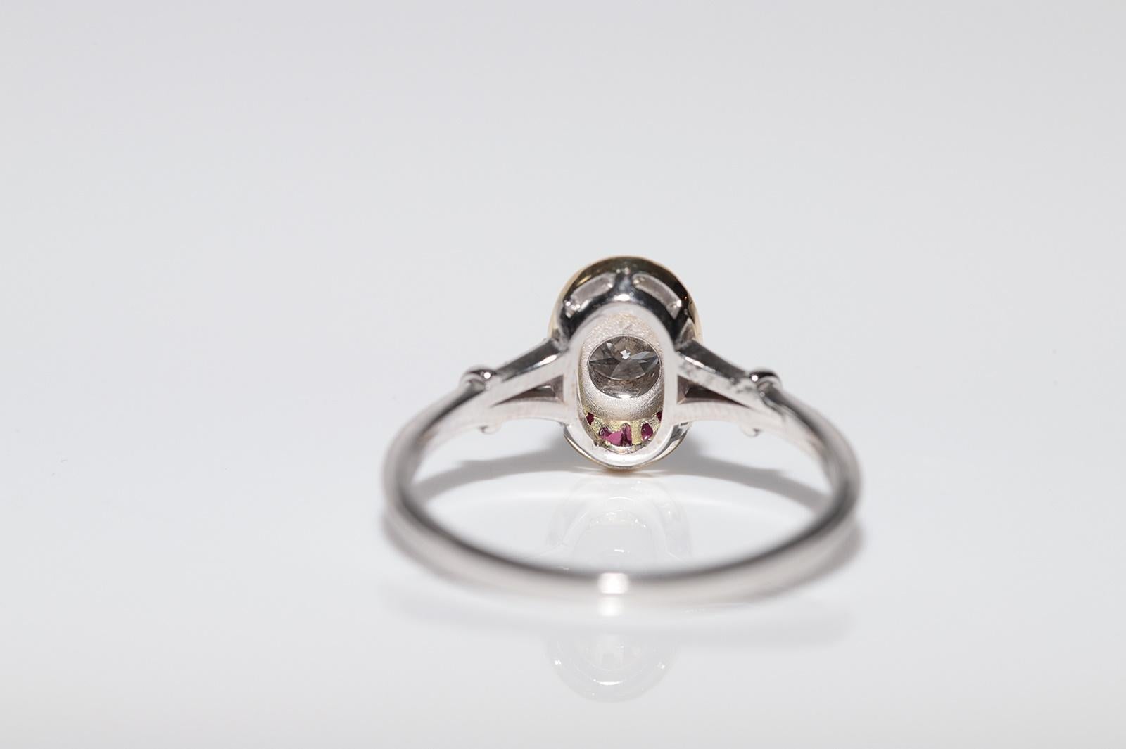 Neuer Solitär-Ring, 18 Karat Gold, natürlicher Diamant und Rubin im Kaliberschliff, Solitär im Angebot 6
