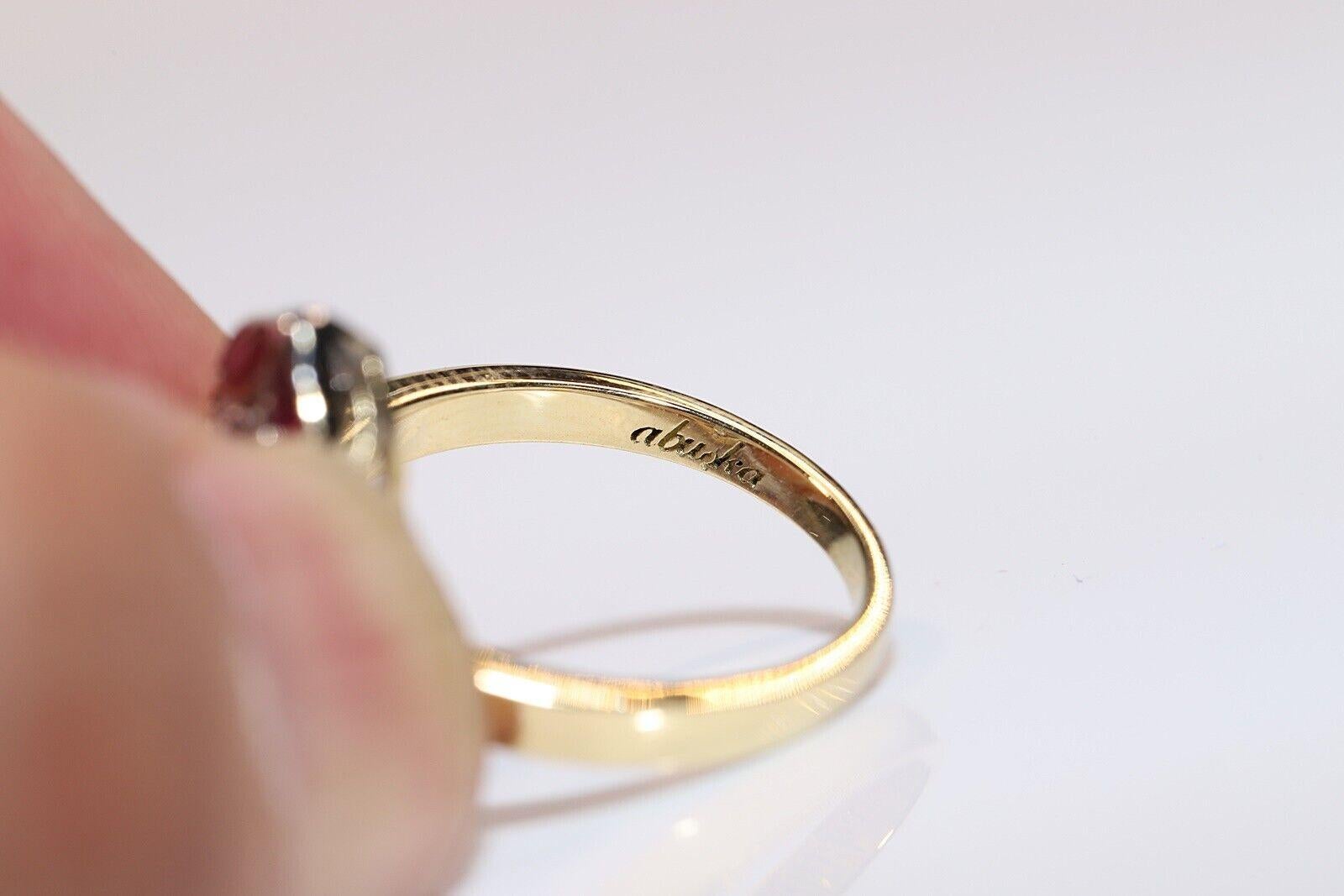 Diamante Natural Y  Anillo Navette Decorado con Rubí Corte Marquesa en venta 3
