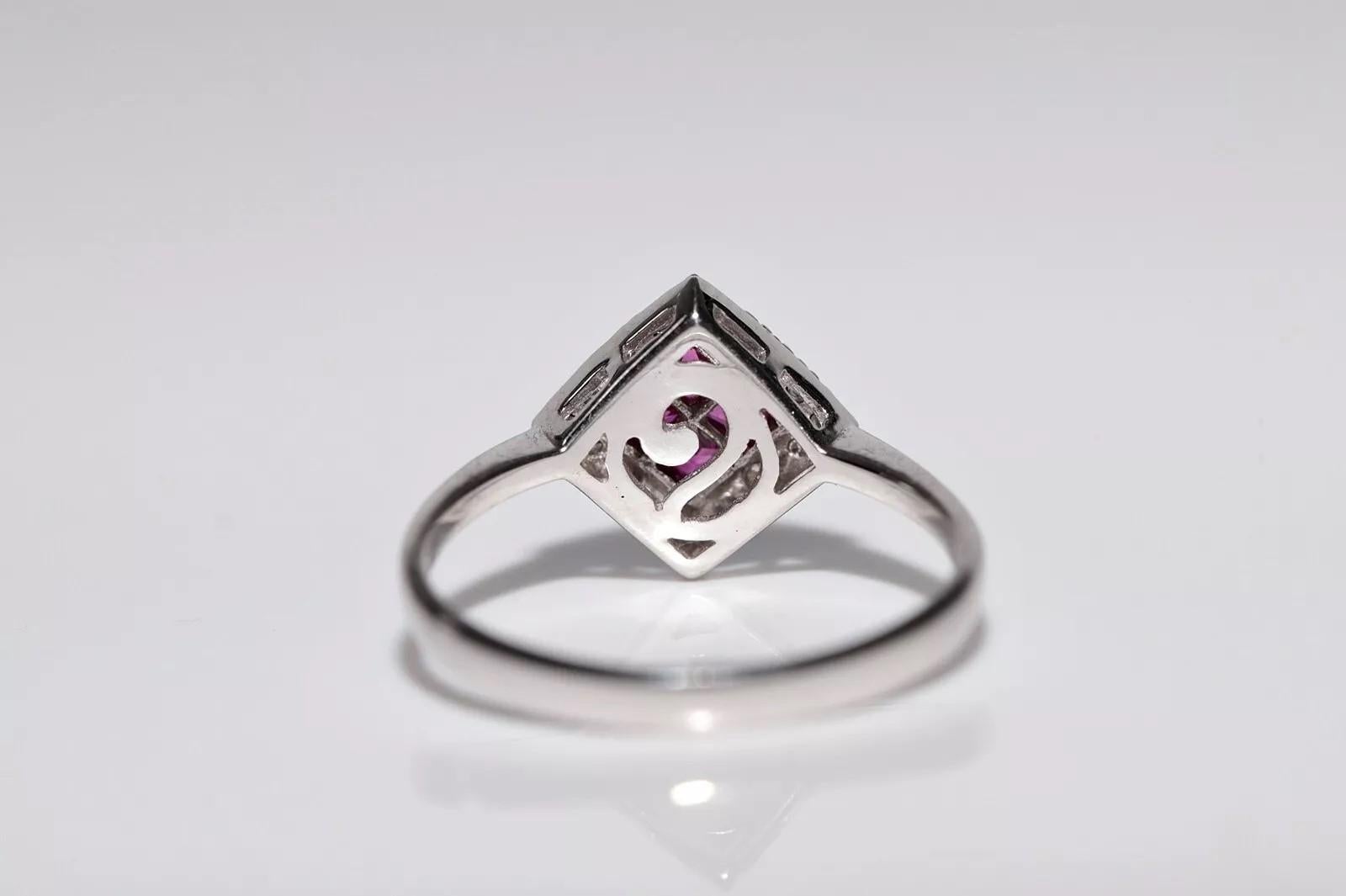 Anillo decorado con diamantes naturales y rubíes talla princesa en oro de 18 quilates de nueva factura en Nuevo estado para la venta en Fatih/İstanbul, 34
