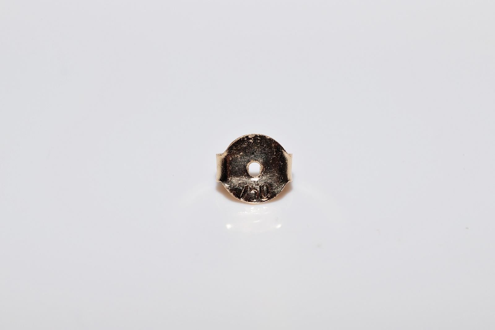 New Made Boucle d'oreille Girafe en or 18k, diamant naturel et rubis émaillé en vente 5