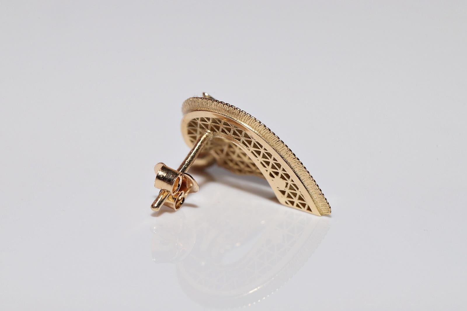 New Made Boucle d'oreille Girafe en or 18k, diamant naturel et rubis émaillé en vente 1