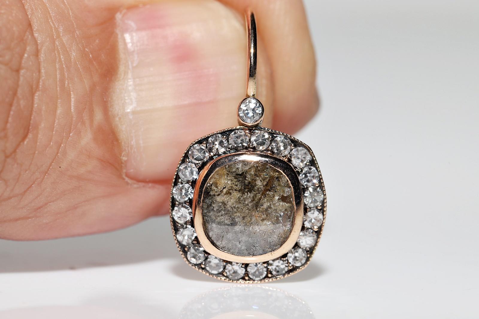 Nueva Fabricación Oro 18k Decorado con Diamantes Naturales  Sorprendente pendiente en Nuevo estado para la venta en Fatih/İstanbul, 34