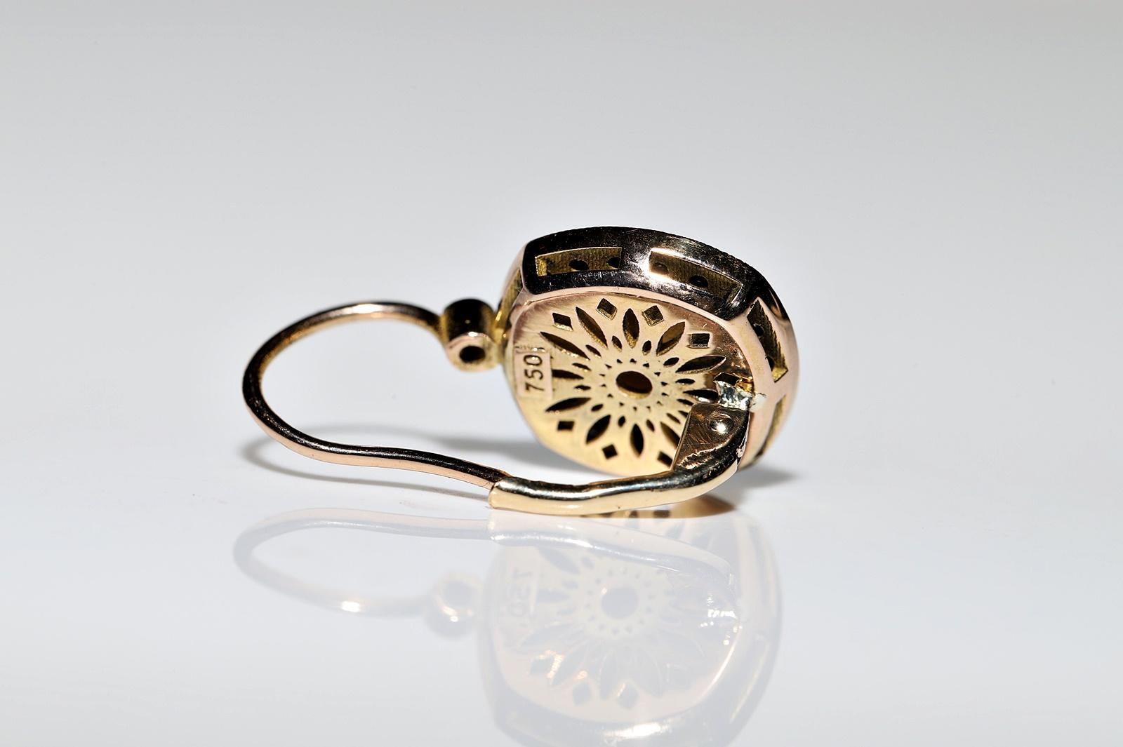 Nueva Fabricación Oro 18k Decorado con Diamantes Naturales  Sorprendente pendiente en venta 1