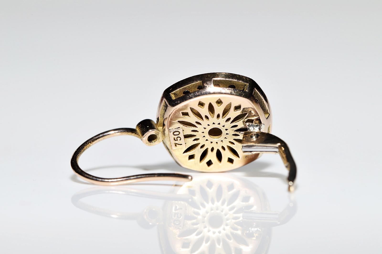 Nueva Fabricación Oro 18k Decorado con Diamantes Naturales  Sorprendente pendiente en venta 3