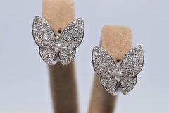 New Made 18k gold Natural Diamond Decorated Butterfly Design Earring