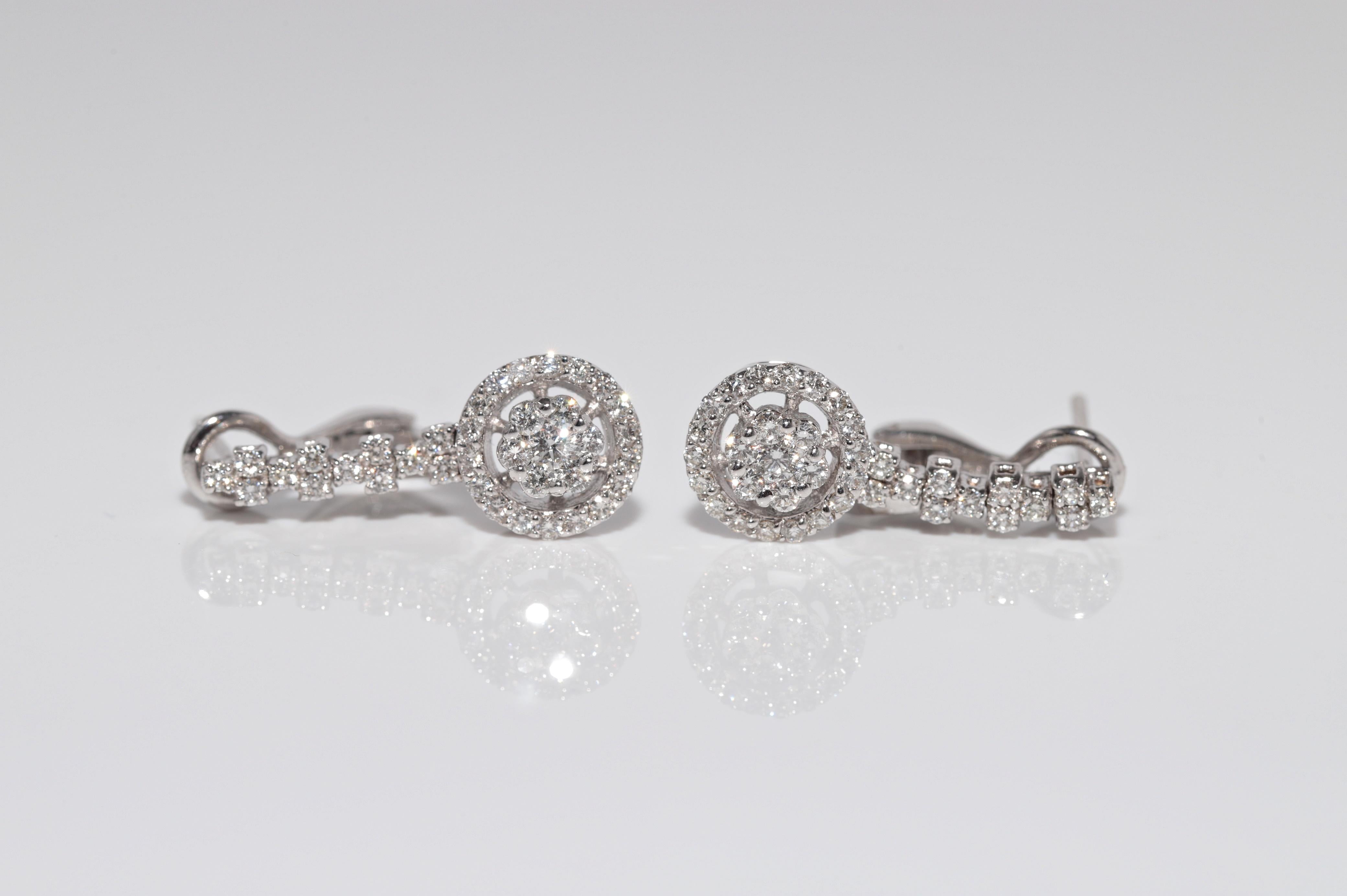 New Made 18k Gold natürlichen Diamanten dekoriert Tropfen Ohrring im Zustand „Gut“ im Angebot in Fatih/İstanbul, 34