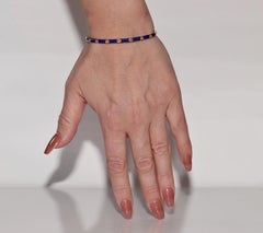 New Made 18k Gold natürlichen Diamanten dekoriert Emaille-Armreif