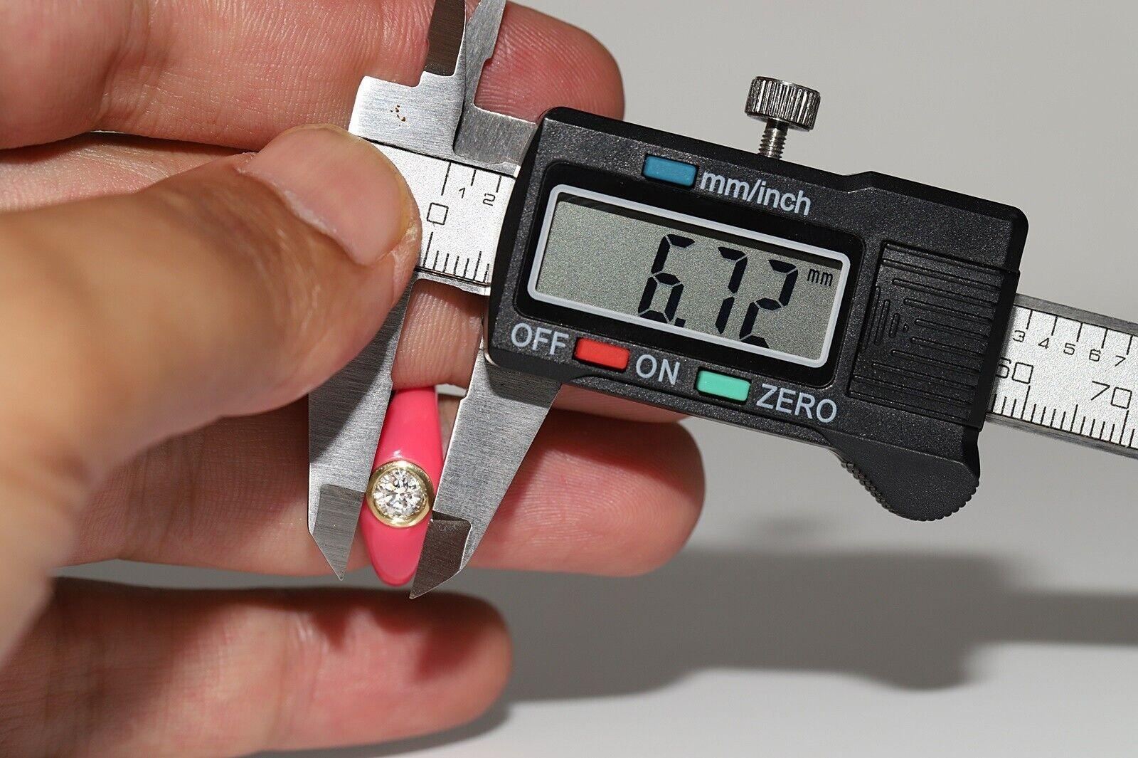 New Made 18k Gold natürlichen Diamanten dekoriert Emaille Solitär Ring im Angebot 5