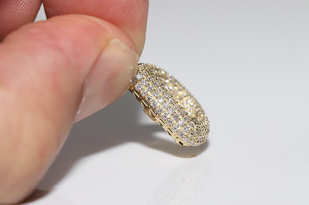 Neu Hergestellter 18 Karat Gold Natürlicher Diamant-Anhänger mit verziertem Buchstaben D im Angebot 4
