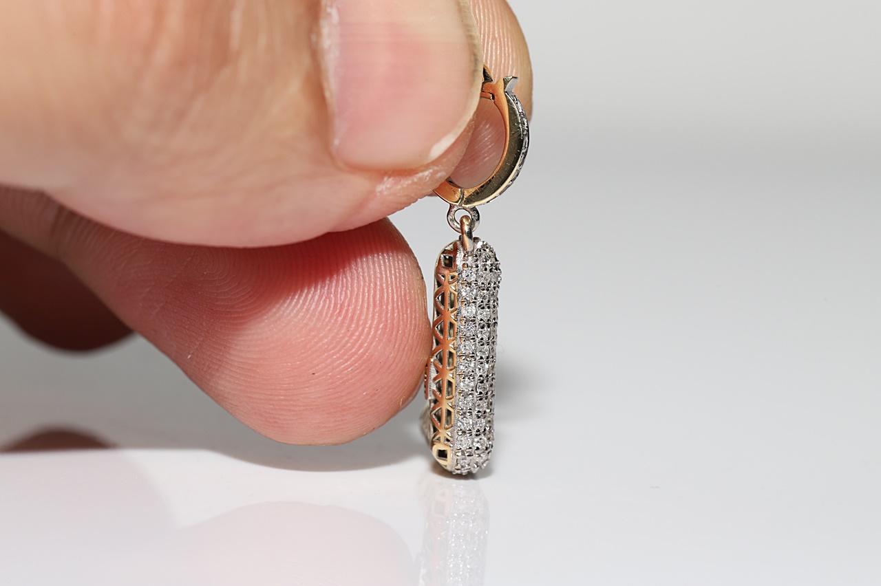 Taille brillant Pendentif lettre L décoré de diamants naturels en or 18 carats, neuf en vente