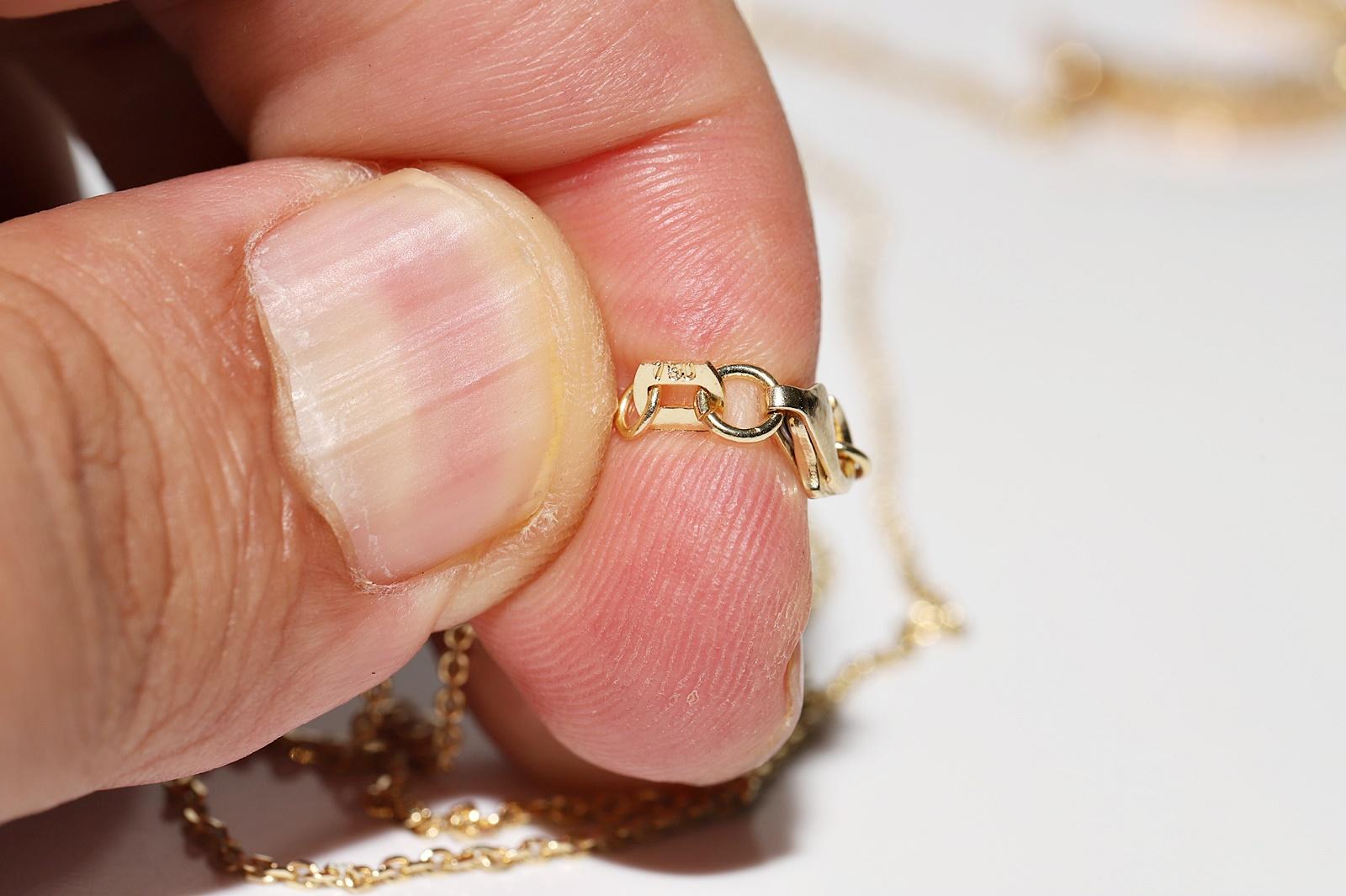 Collana con ciondolo New Moon in oro 18k con diamanti naturali decorati in vendita 7