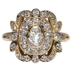 New Made 18k Gold natürlichen Diamanten dekoriert hübschen Ring 