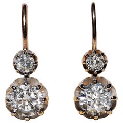 New Made Boucle d'oreille solitaire en or 18k ornée de diamants naturels