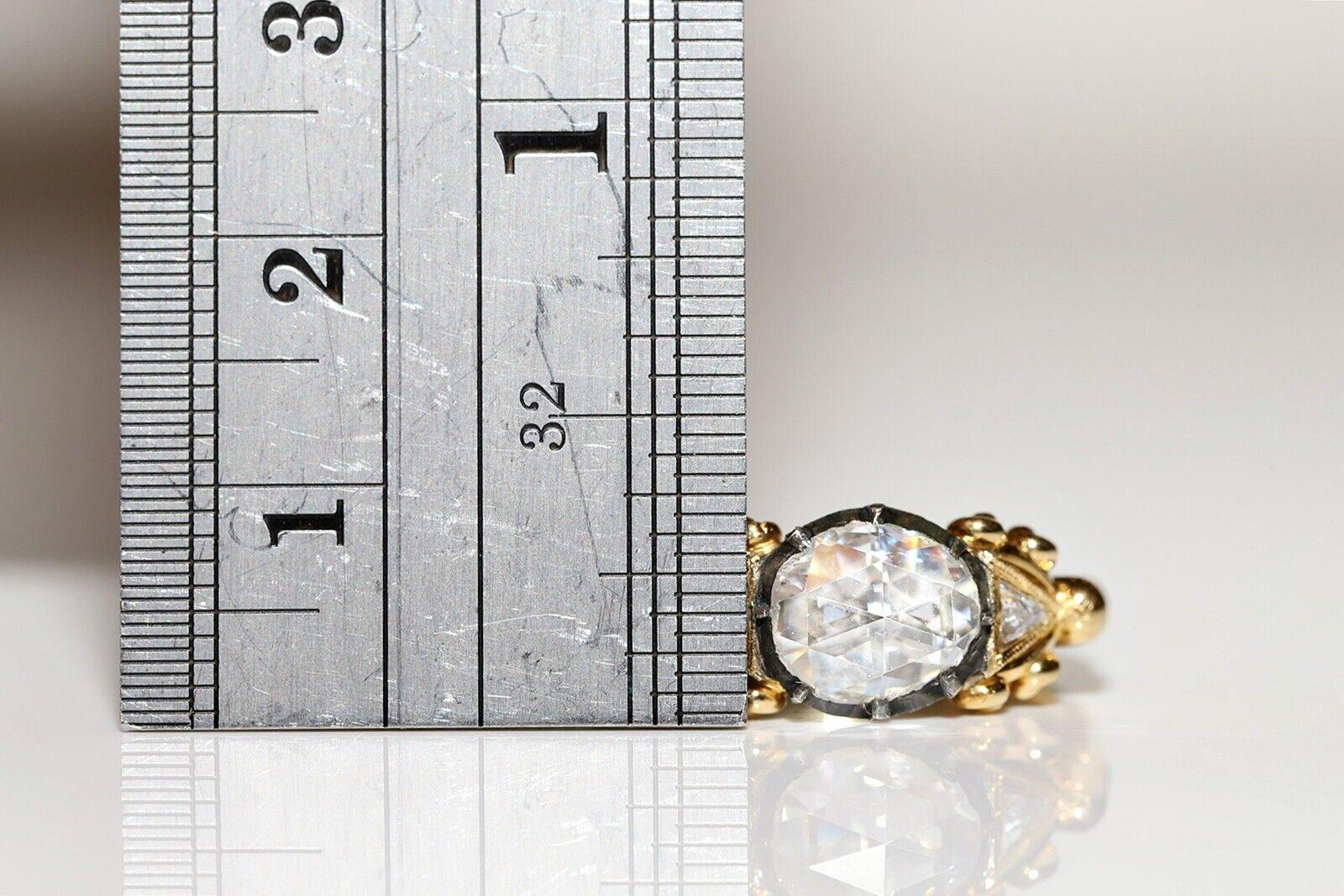 New Made Bague solitaire en or 18k décorée de diamants naturels 3