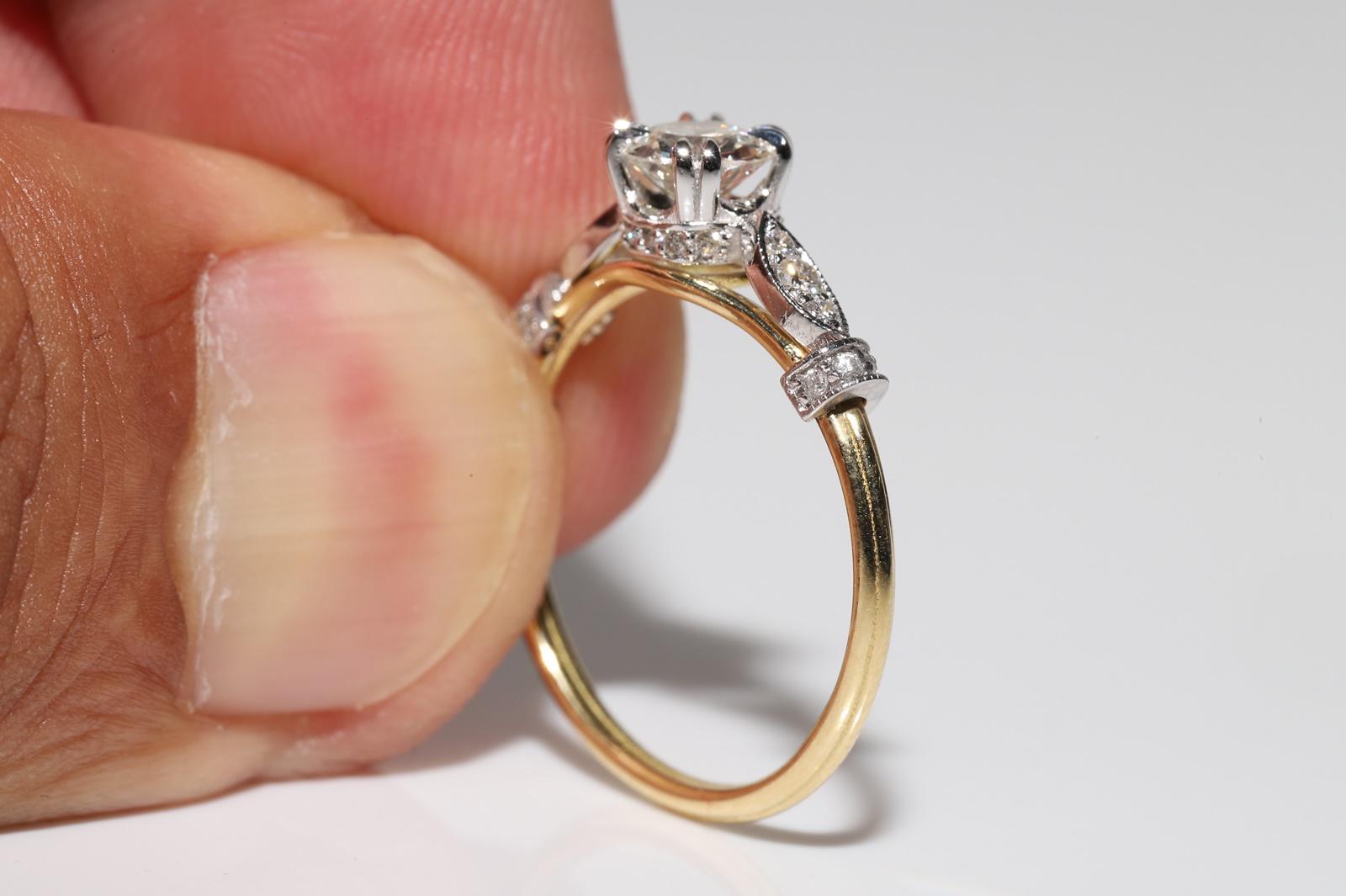 Anello nuziale decorato con diamanti naturali in oro 18k di nuova produzione in vendita 5