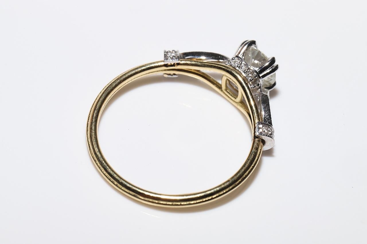 Anello nuziale decorato con diamanti naturali in oro 18k di nuova produzione in vendita 1