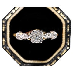 New Made Anneau de mariage en or 18k orné de diamants naturels