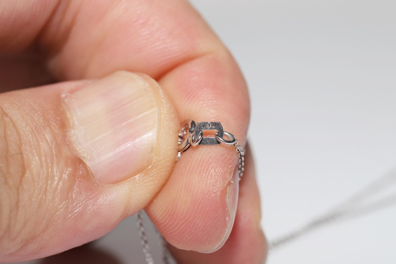 Neuer 18 Karat Gold Anhänger mit natürlichem Diamanten im Herzschliff und Diamanten im Brillantschliff im Angebot 6