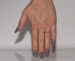 New Made 18k Gold Natural Heart Cut Diamond Decorated Solitaire Ring