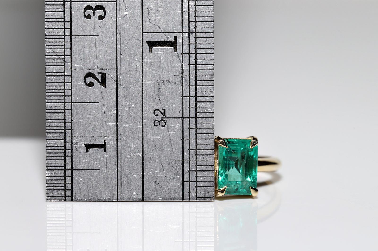 New Made 18k Gold natürlichen Marquise Cut Diamant und Smaragd dekoriert Ring im Zustand „Neu“ im Angebot in Fatih/İstanbul, 34
