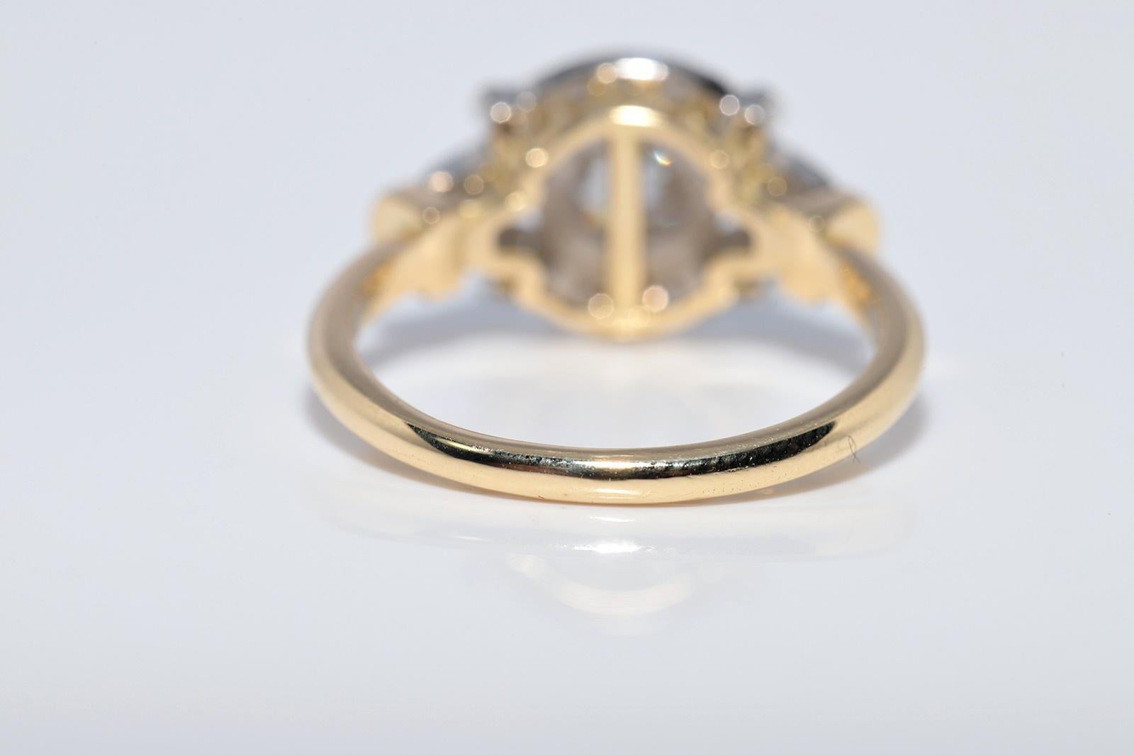 Neu gemacht 18k Gold Natürliche Altschliff Diamant dekoriert Erstaunlich Ring im Angebot 8