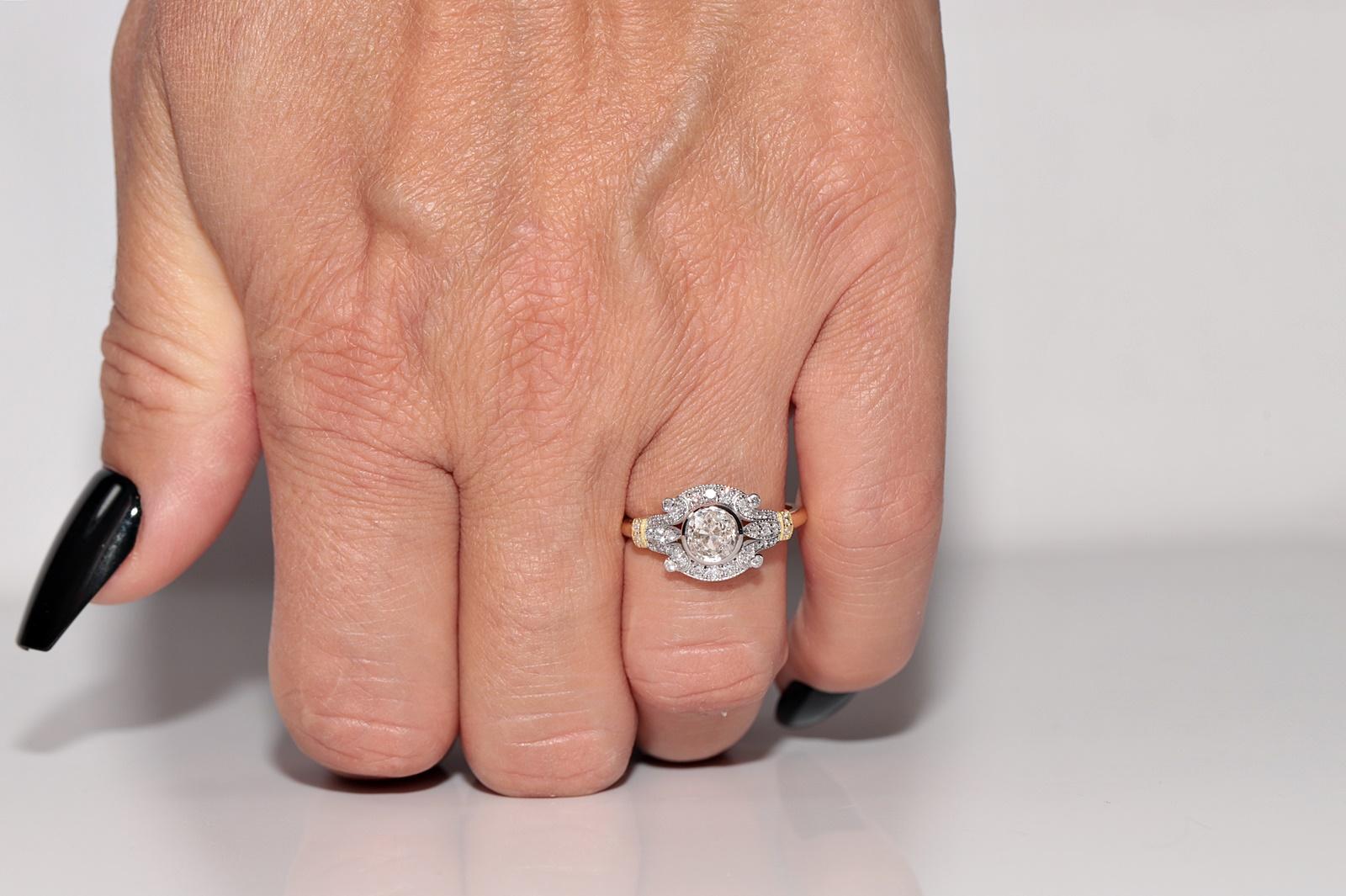 Neu gemacht 18k Gold Natürliche Altschliff Diamant dekoriert Erstaunlich Ring (Moderne) im Angebot